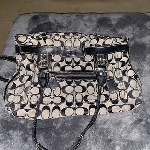 Signature black coach purse